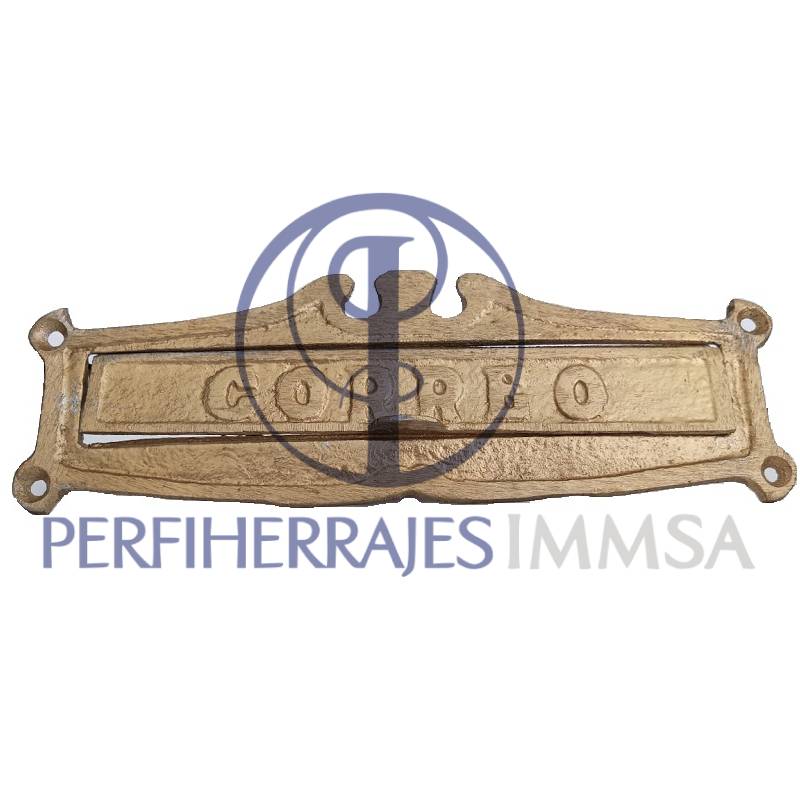 Placa Buzon De Aluminio Color Oro – Perfiherrajes IMMSA